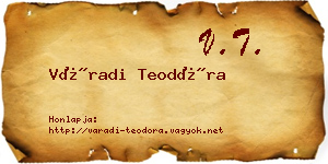 Váradi Teodóra névjegykártya